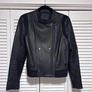 ALC leather jacket. Black with black hardware. Size 6. Gorgeous